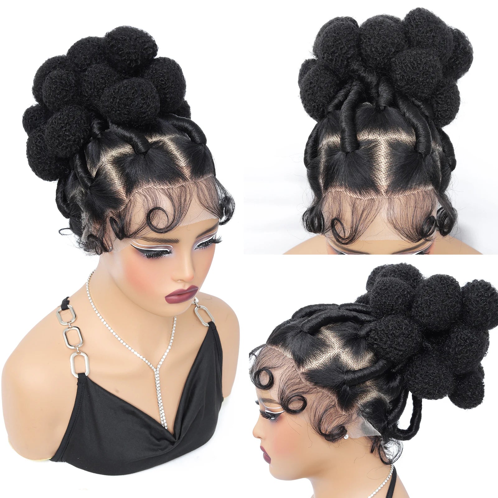 Full Lace Braided Wig with Baby Hair