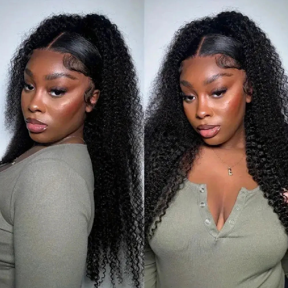 Pre Plucked HD Deep Kinky Curly Wigs