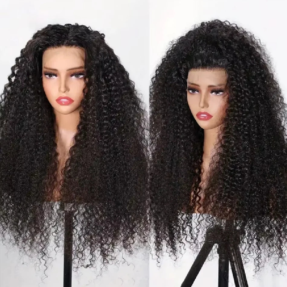 Pre Plucked HD Transparent Kinky Curly Wigs