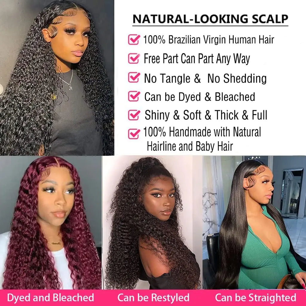Kinky Curly HD Lace Frontal Wigs
