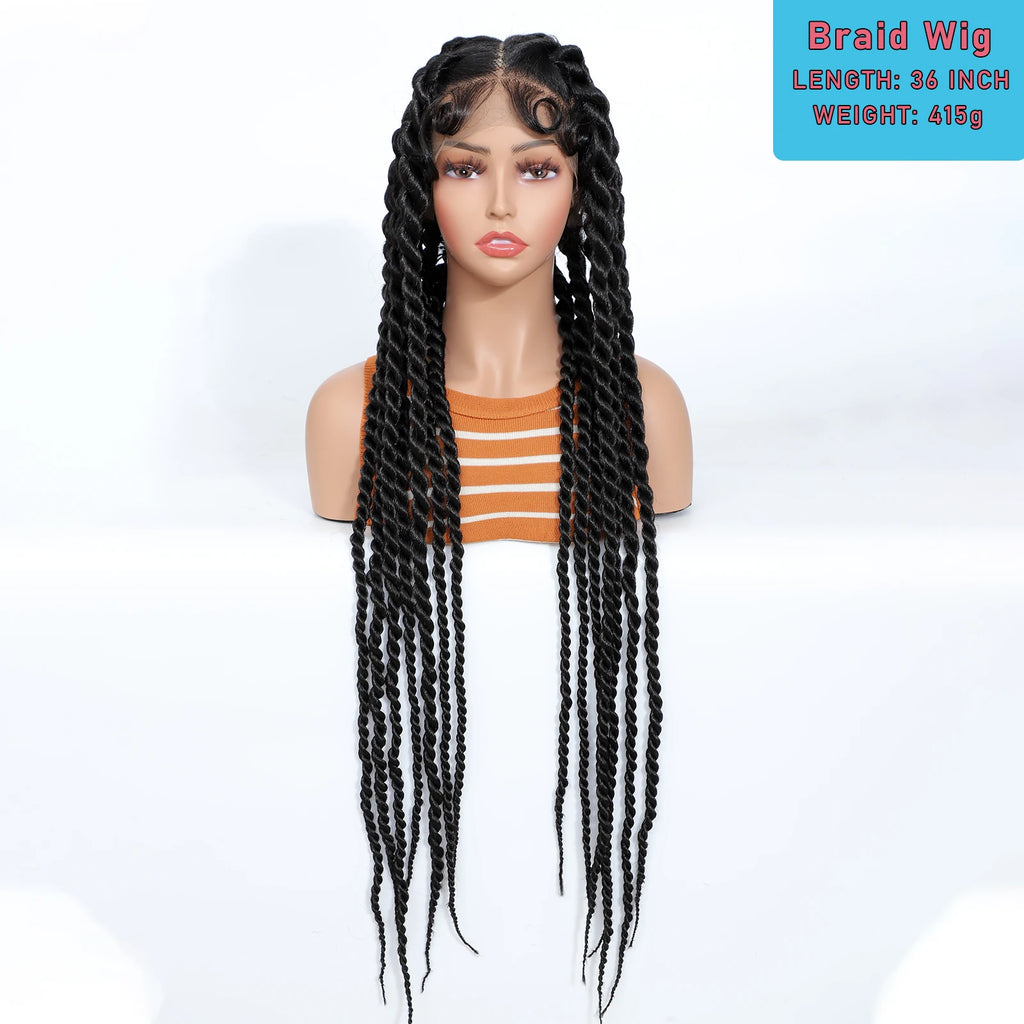 Synthetic Box Braids Lace Wig