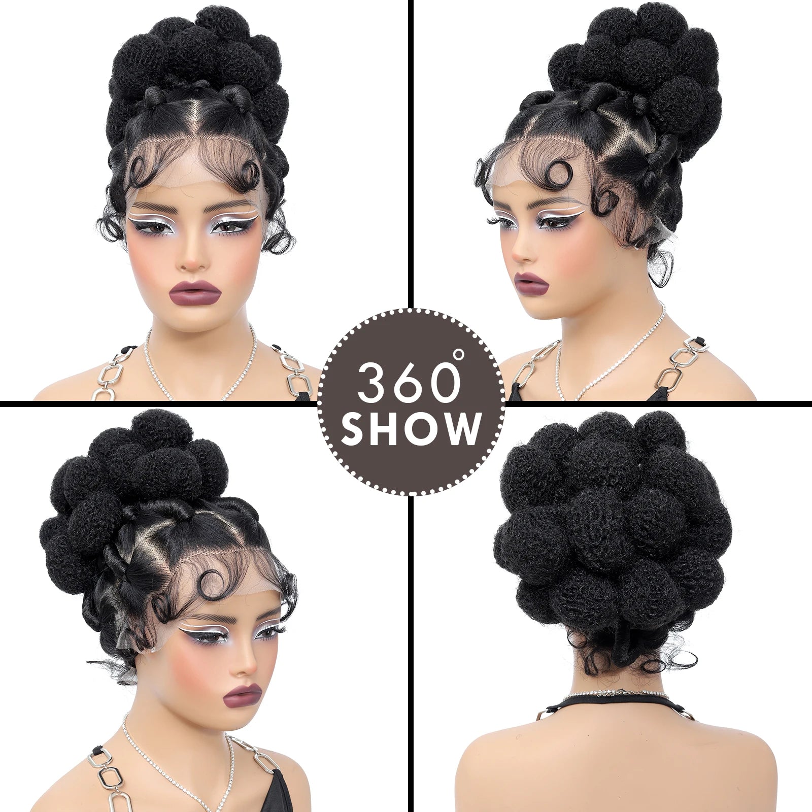 Full Lace Braided Wig with Baby Hair