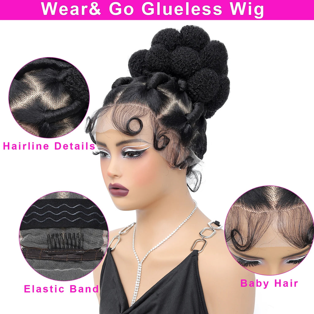 Full Lace Braided Wig with Baby Hair
