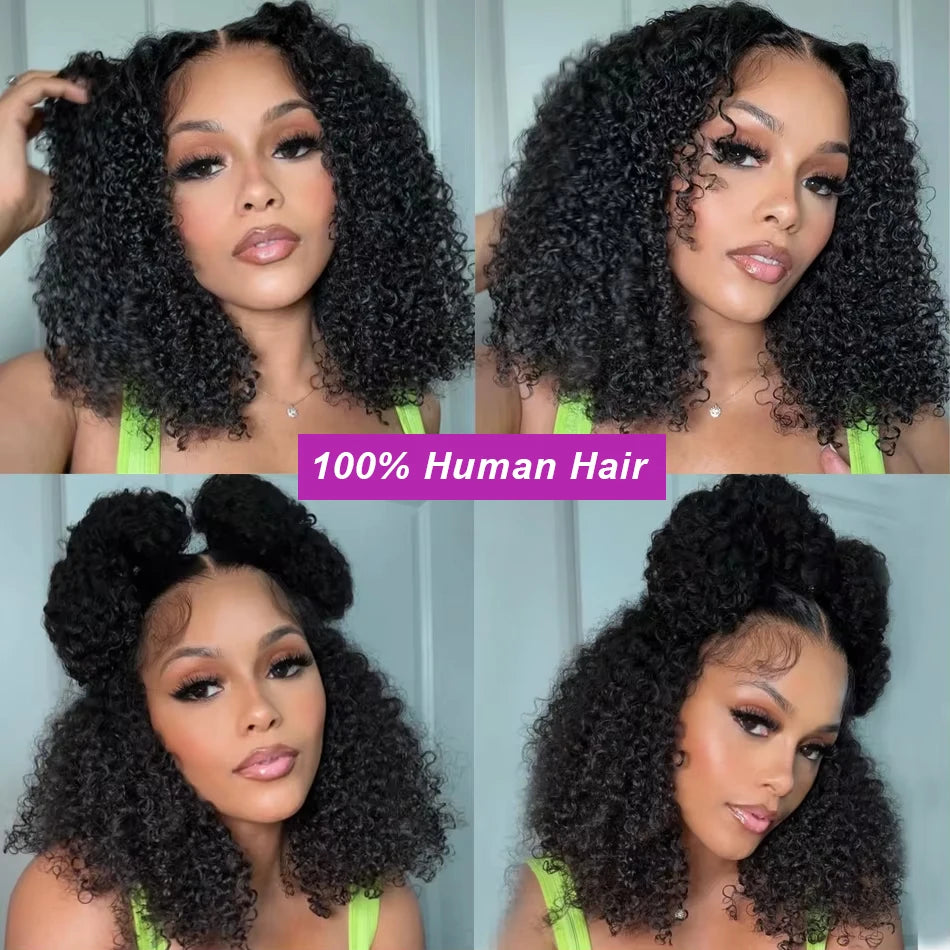 Curly Bob Water Wave Wig