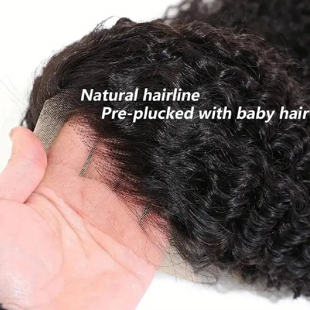 Pre Plucked HD Transparent Kinky Curly Wigs