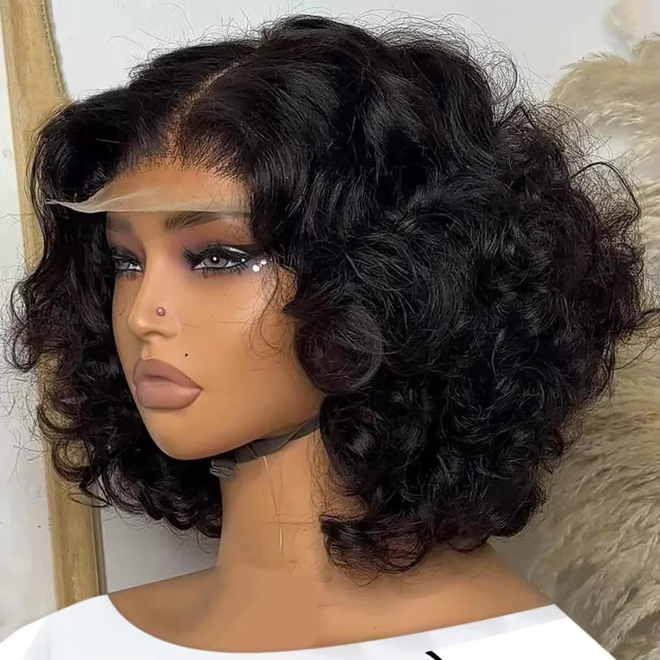 Glueless Short Bob Kinky Curly Wig