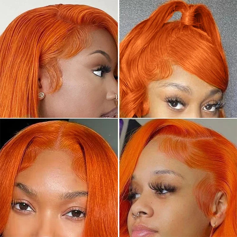 Straight Ginger Lace Front Wigs