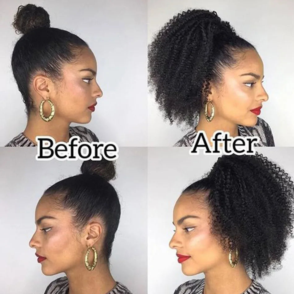 Afro Kinky Curly Drawstring Ponytail