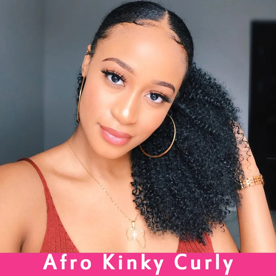 Afro Kinky Curly Drawstring Ponytail