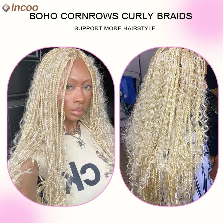 Long Blond Boho Braided Wigs