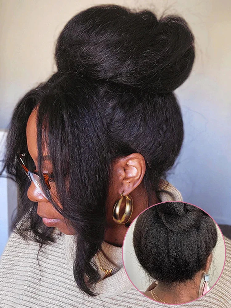 High Density Kinky Straight Brazilian Wig