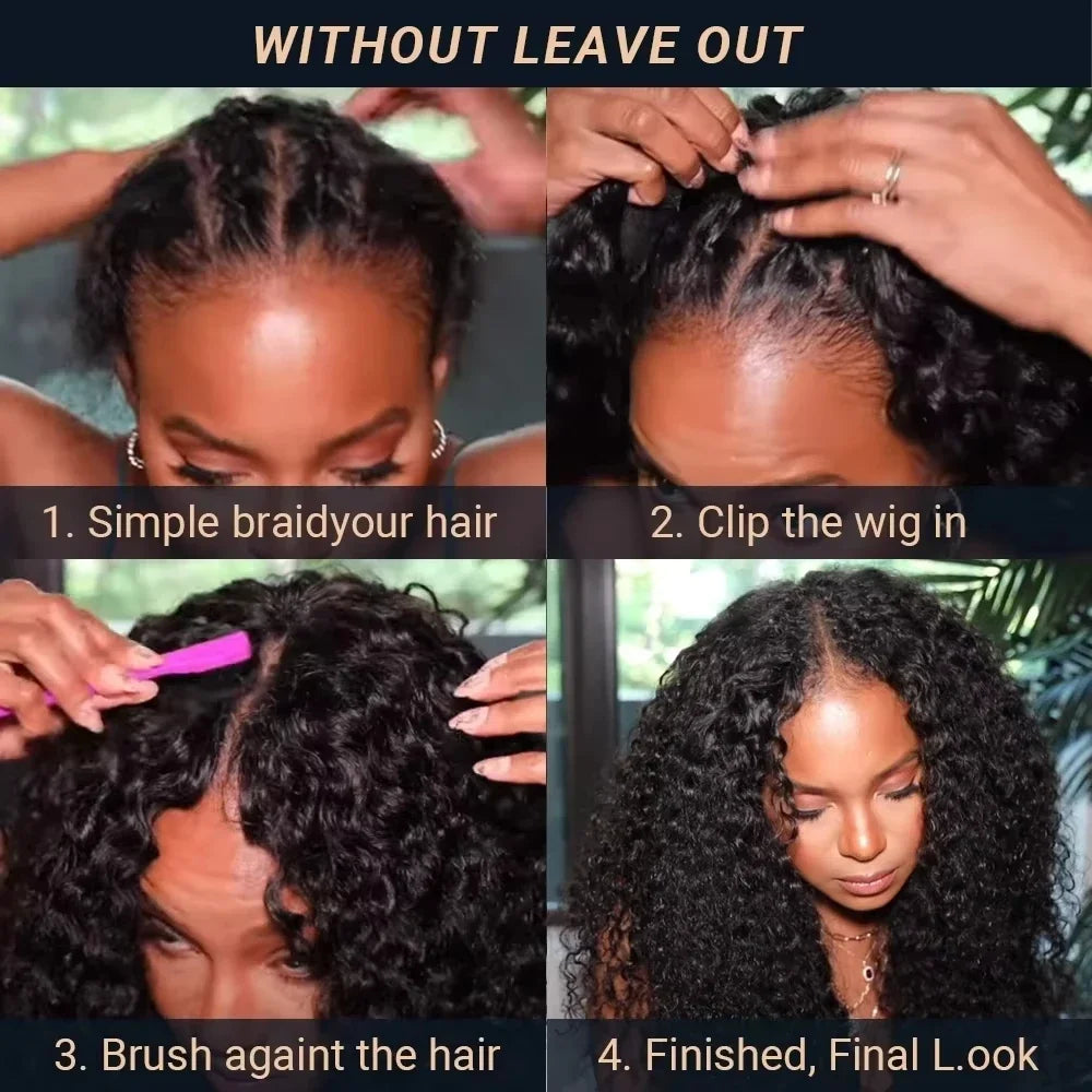 Silkwave V Part Kinky Curly Wig