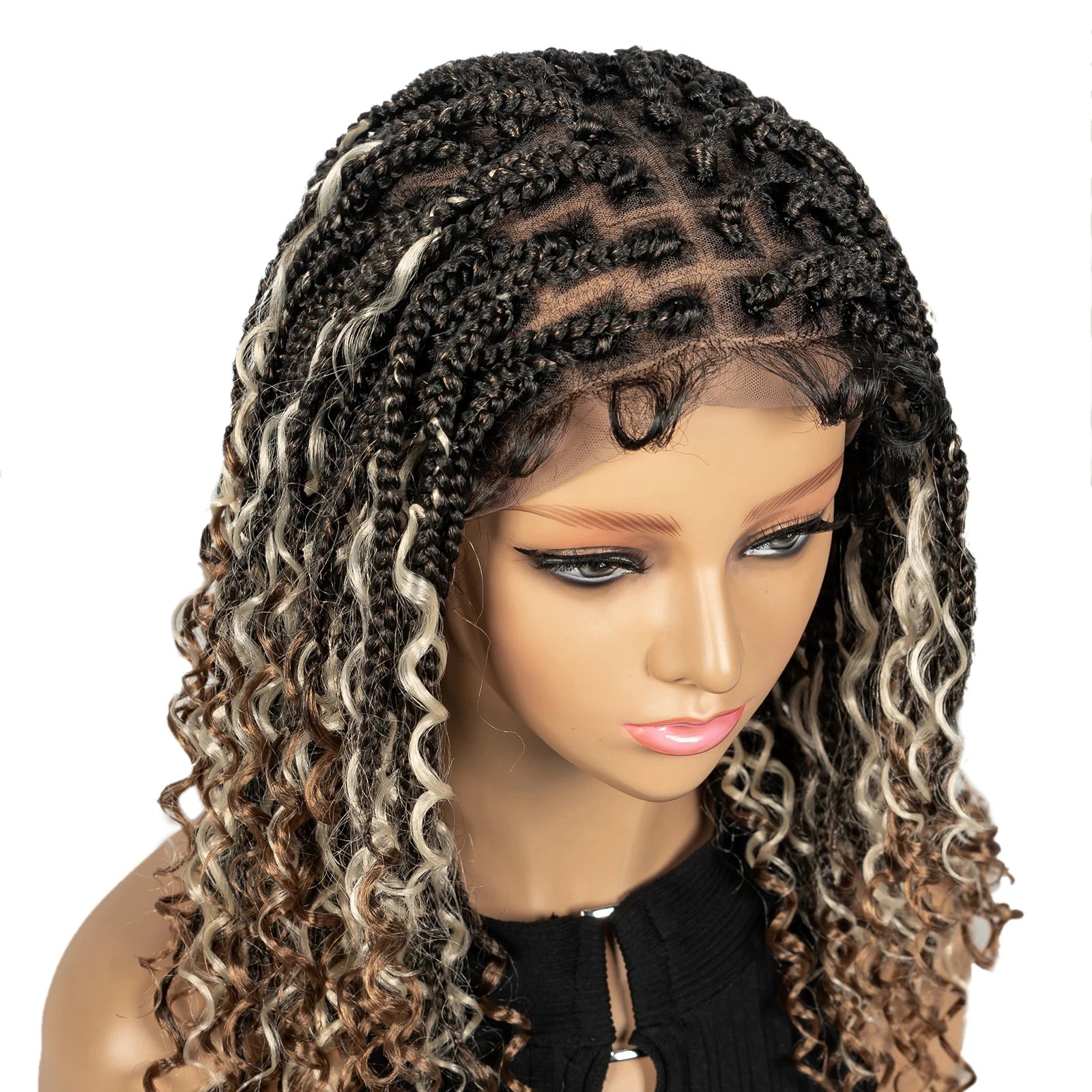 Short Bob Ombre Color Braided Wig