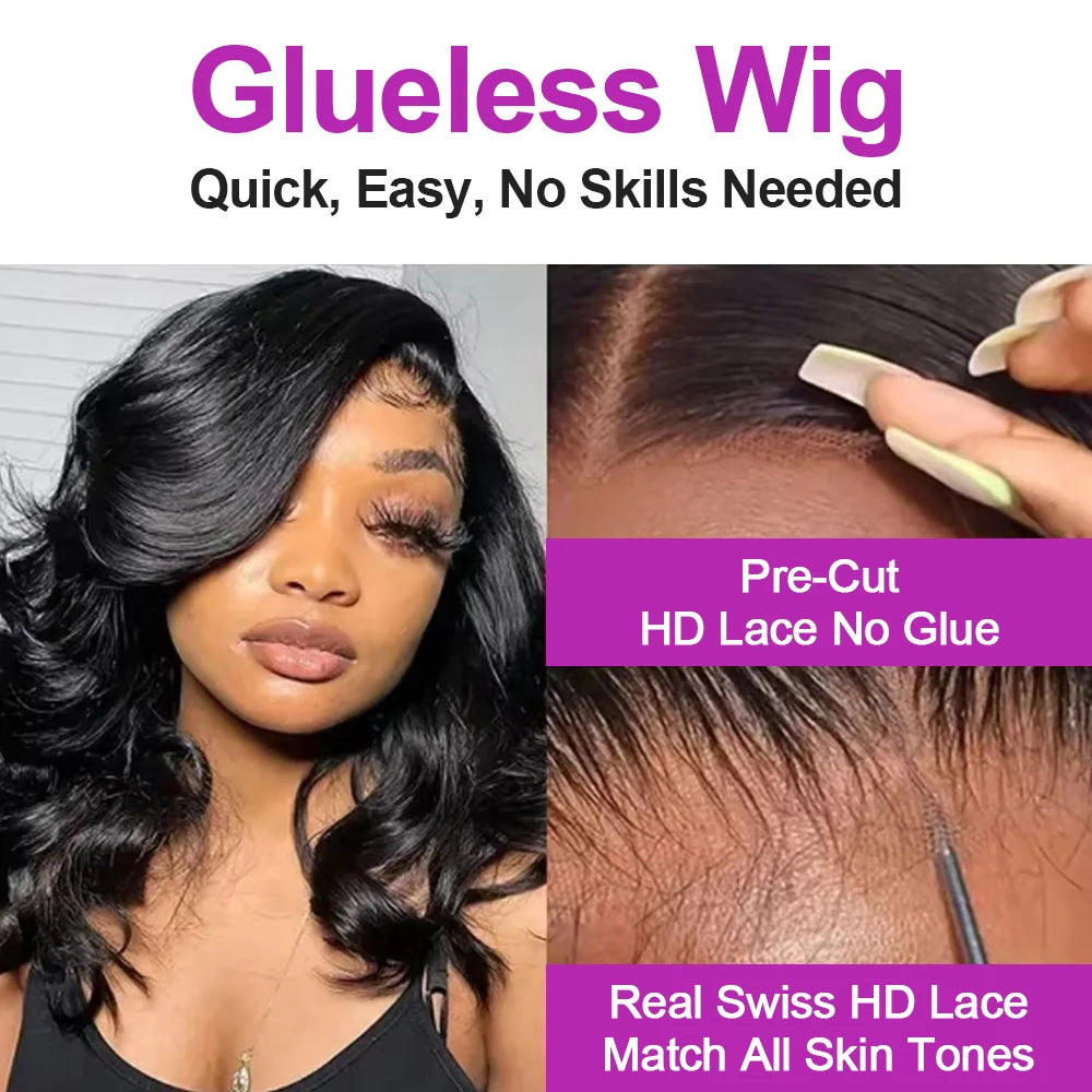 Transparent Lace Front Short Bob Deep Wave Wigs