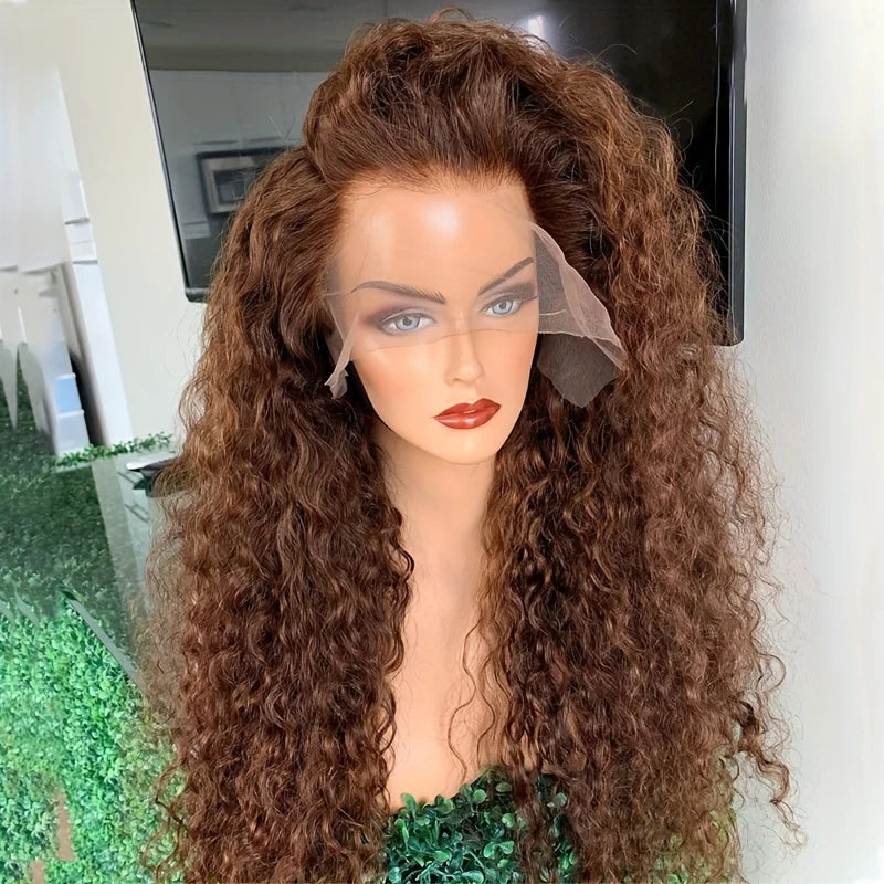 Soft Kinky Curly Brown Wig