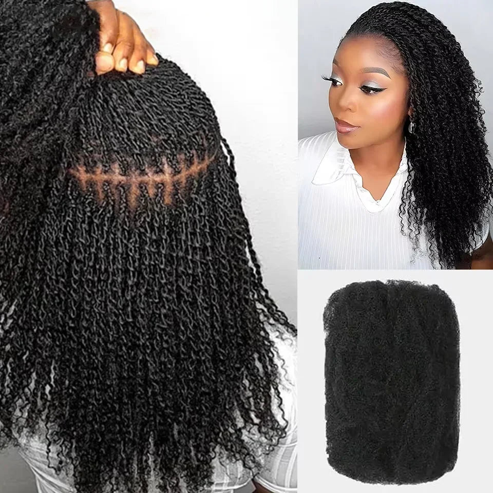 Afro Kinky Bulk Human Hair Extensions