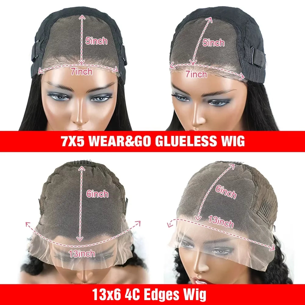 Pre Cut Kinky Curly Glueless Wigs