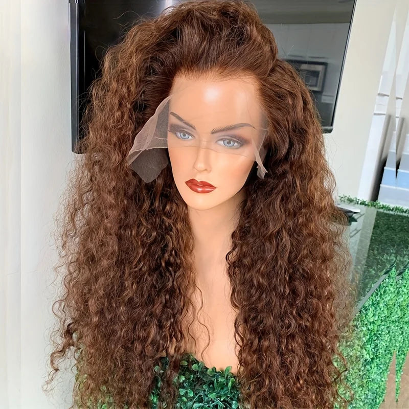 Soft Kinky Curly Brown Wig
