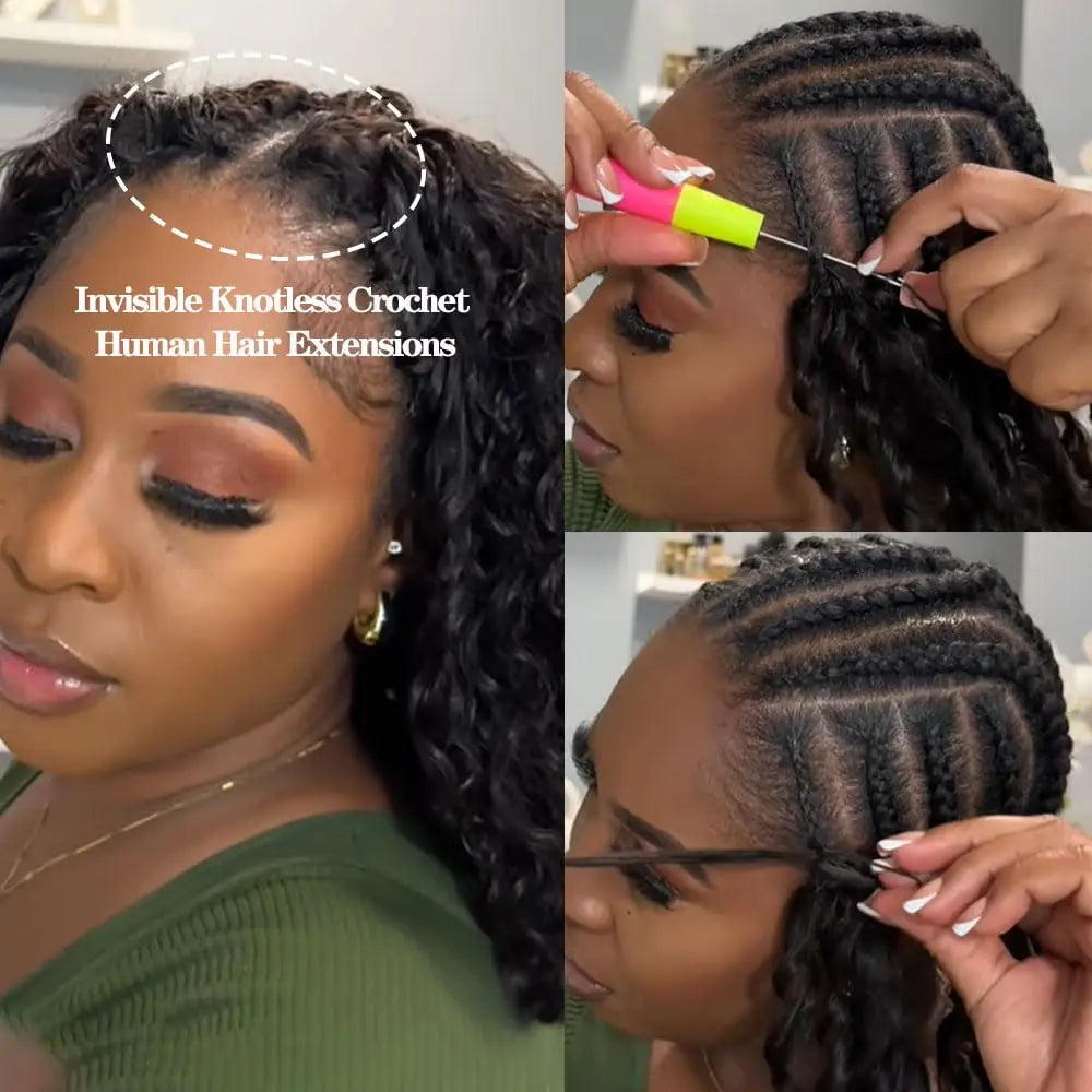 Tight Curly Pre-Separated Knotless Crochet Extensions