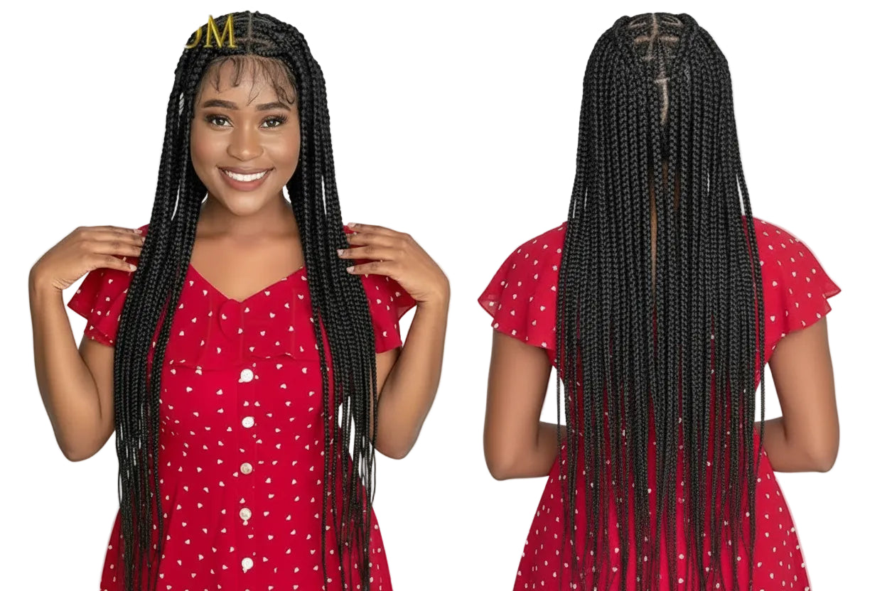 Braided Heart Box Wig