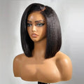 Coarse Yaki Peruvian Kinky Straight Short Bob Wigs