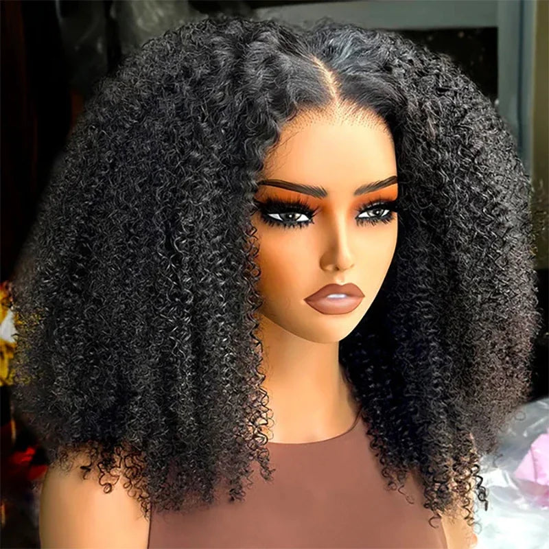 Glueless Bleached Knots Kinky Curl Wigs
