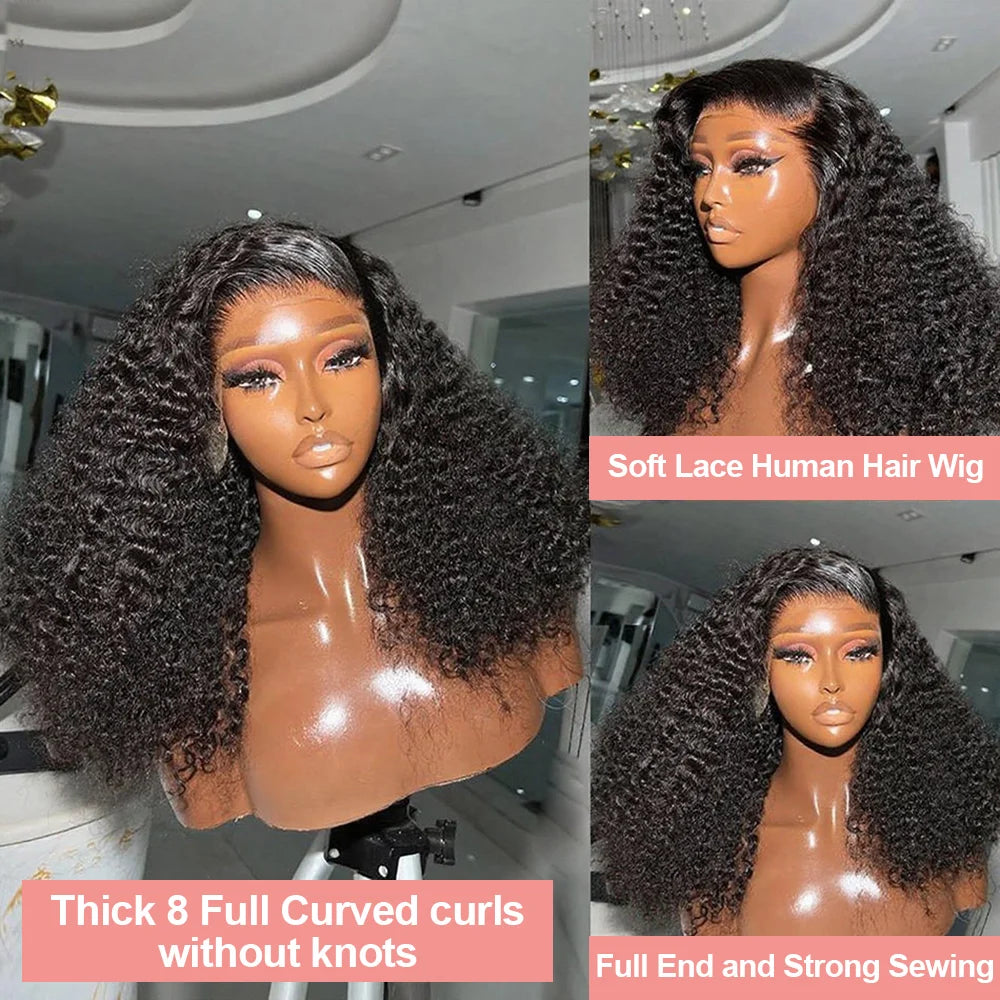 Short Curly Bob Deep Water Wave Wig