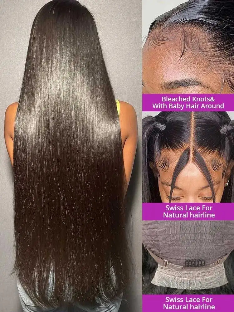 Black Straight Wig With HD Lace Frontal