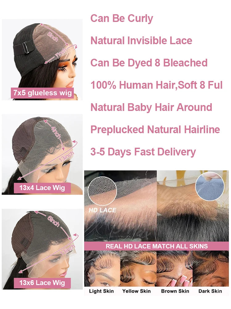 Glueless Deep Water Wave Curly Wigs