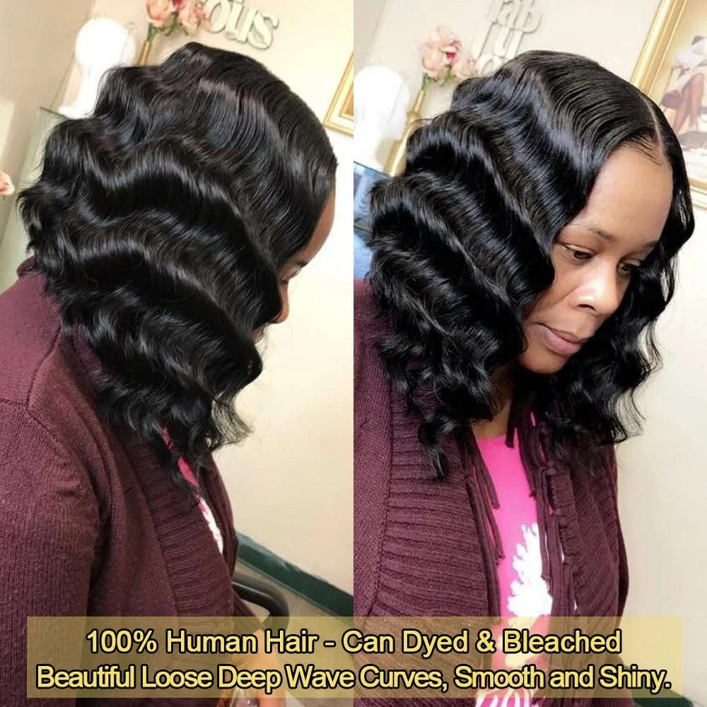 Loose Deep Wave Bob Wigs