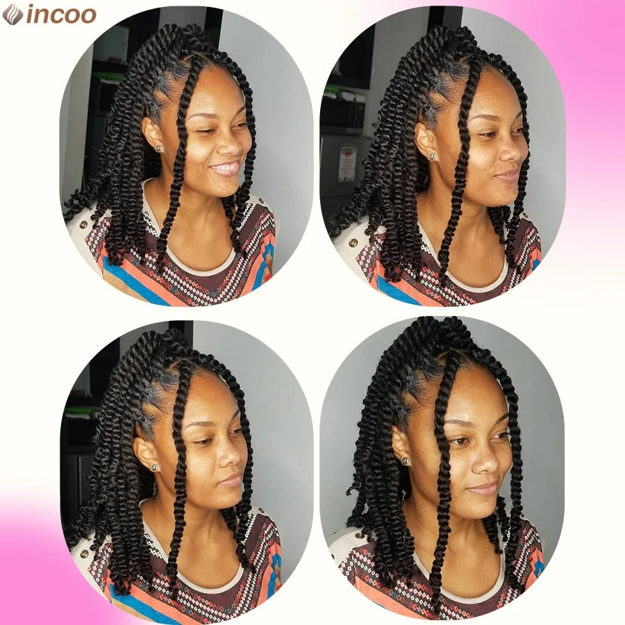 Short Spring Twist Braided Wig