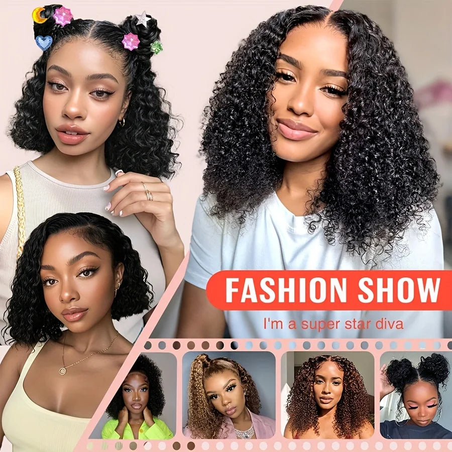 Deep Wave Bob Lace Front Wigs