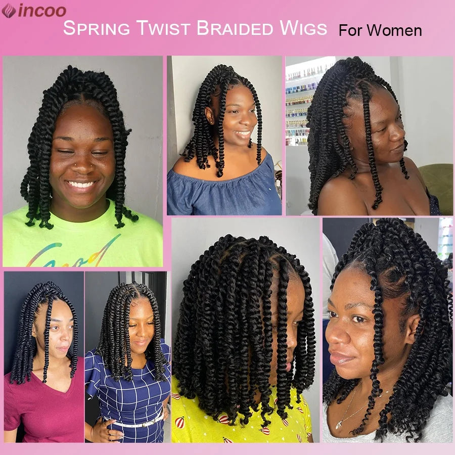 Short Spring Twist Braided Wig