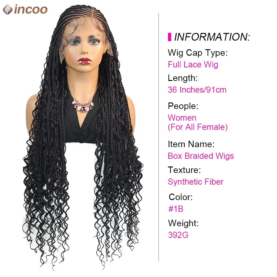 Curly Boho Braided Wigs
