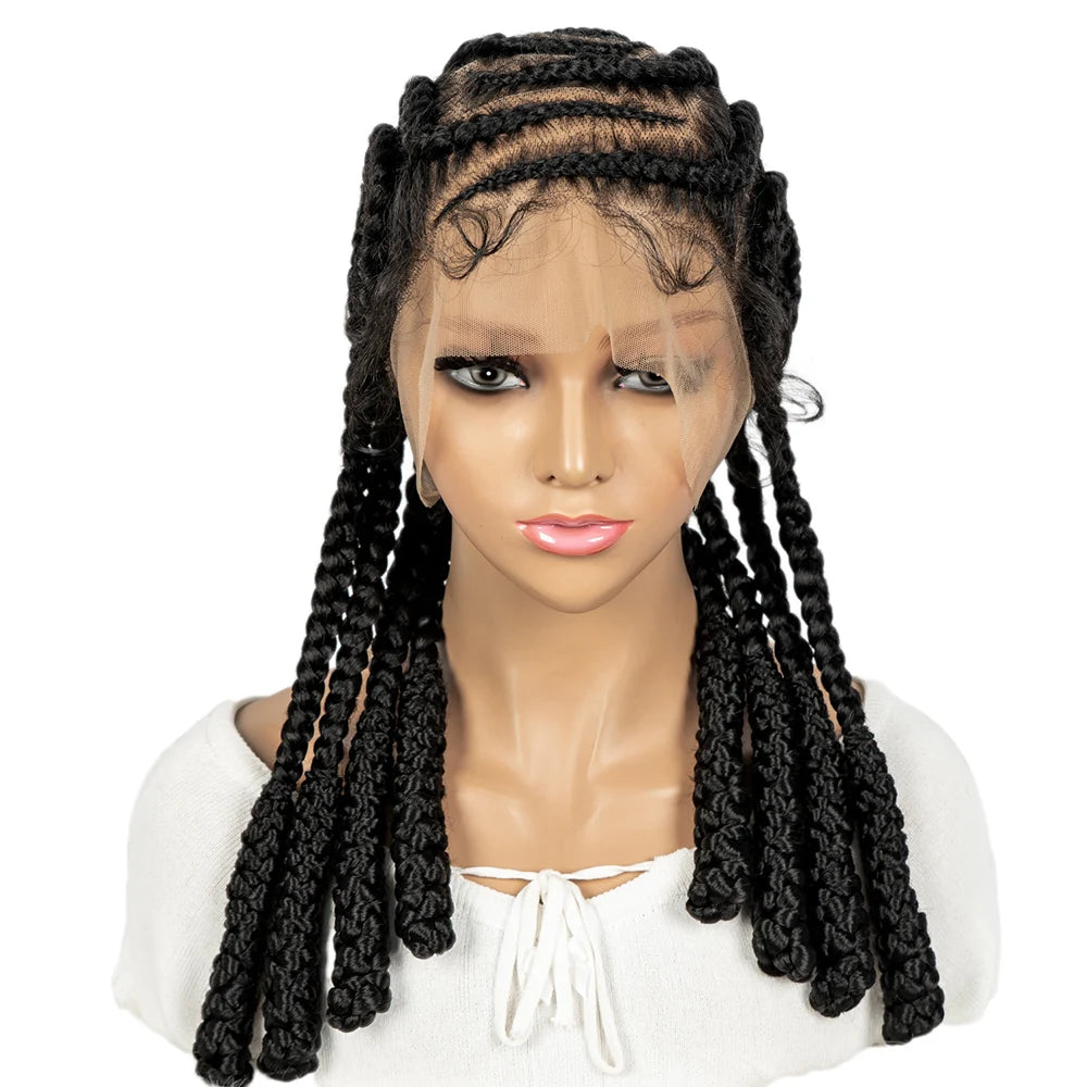Bantu Full Lace Cornrow Braided Wigs