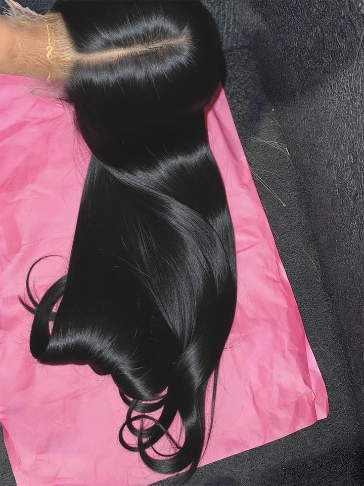 HD Transparent Lace Front Straight Human Hair Wigs