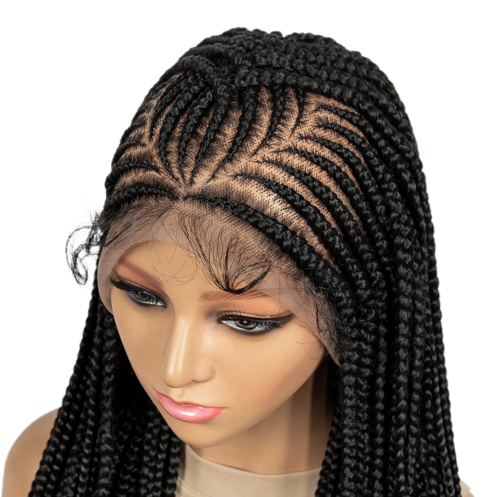 Synthetic Long Length Cornrow Braided Wig