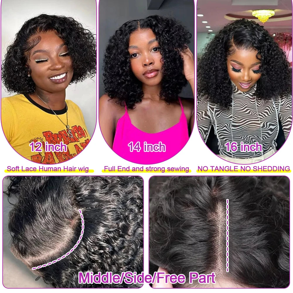 Short Bob Deep Water Wave Wig