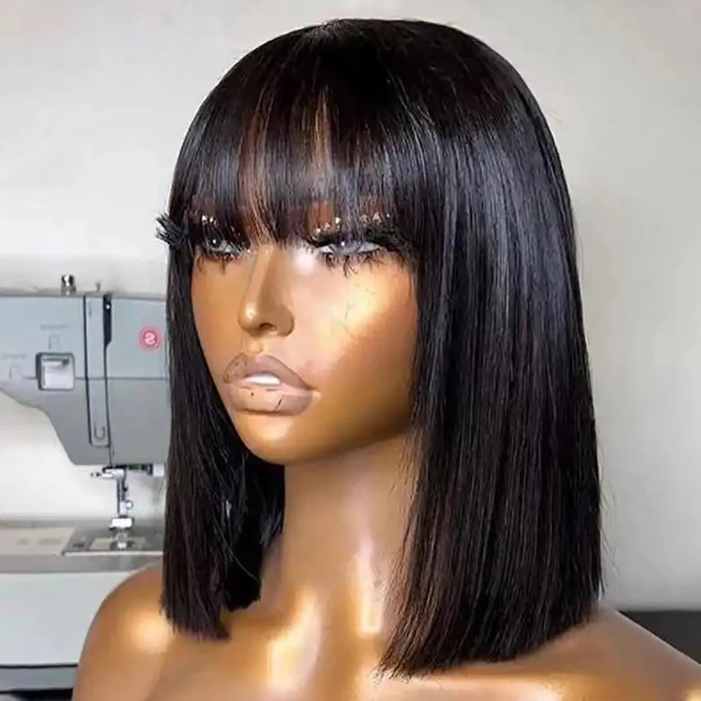 Short Bob Wig with Bangs