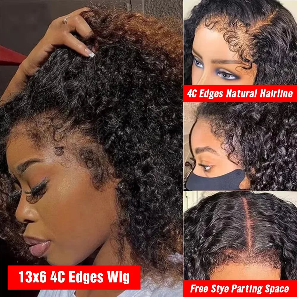 Pre Cut Kinky Curly Glueless Wigs