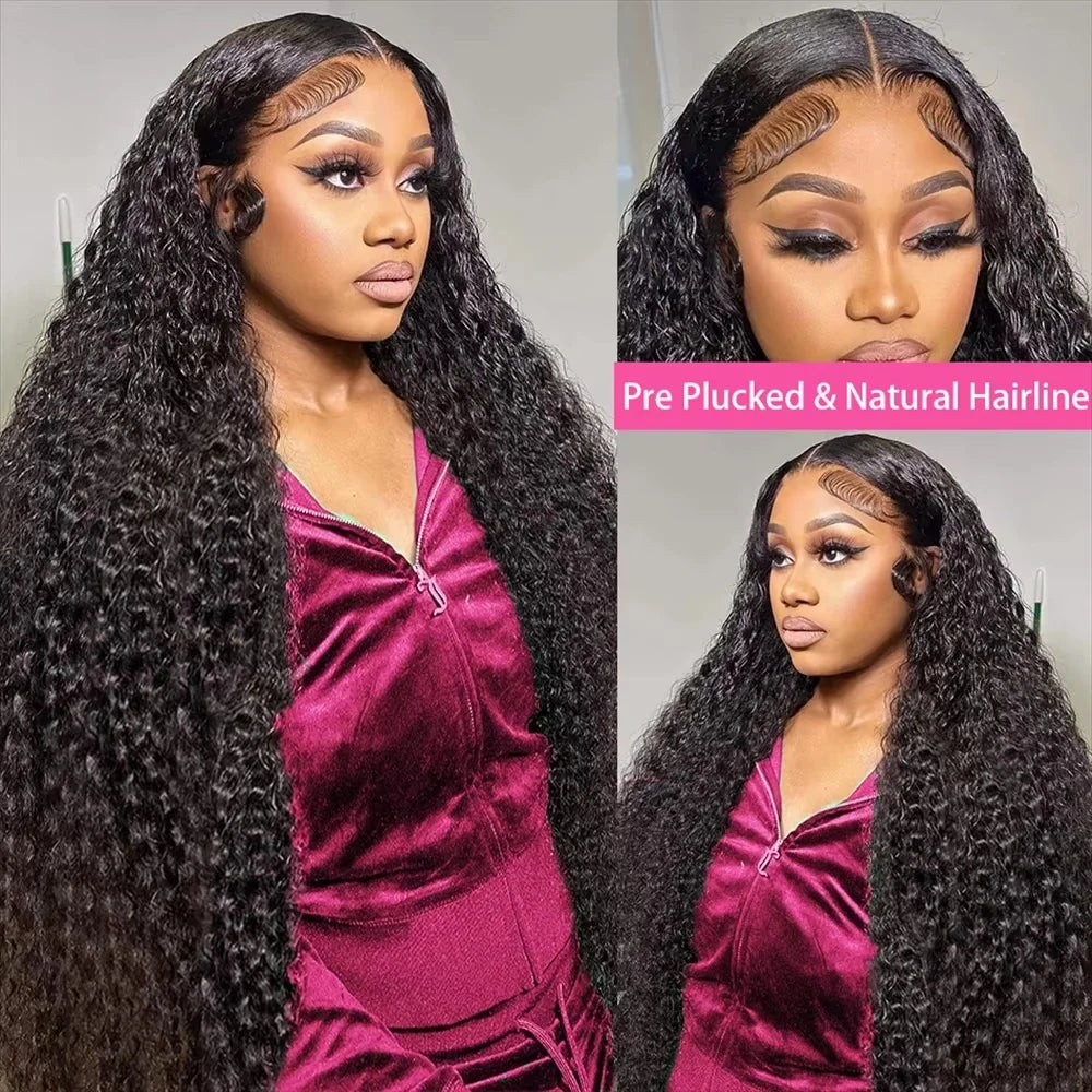 High Density Glueless Deep Water Wave Wig