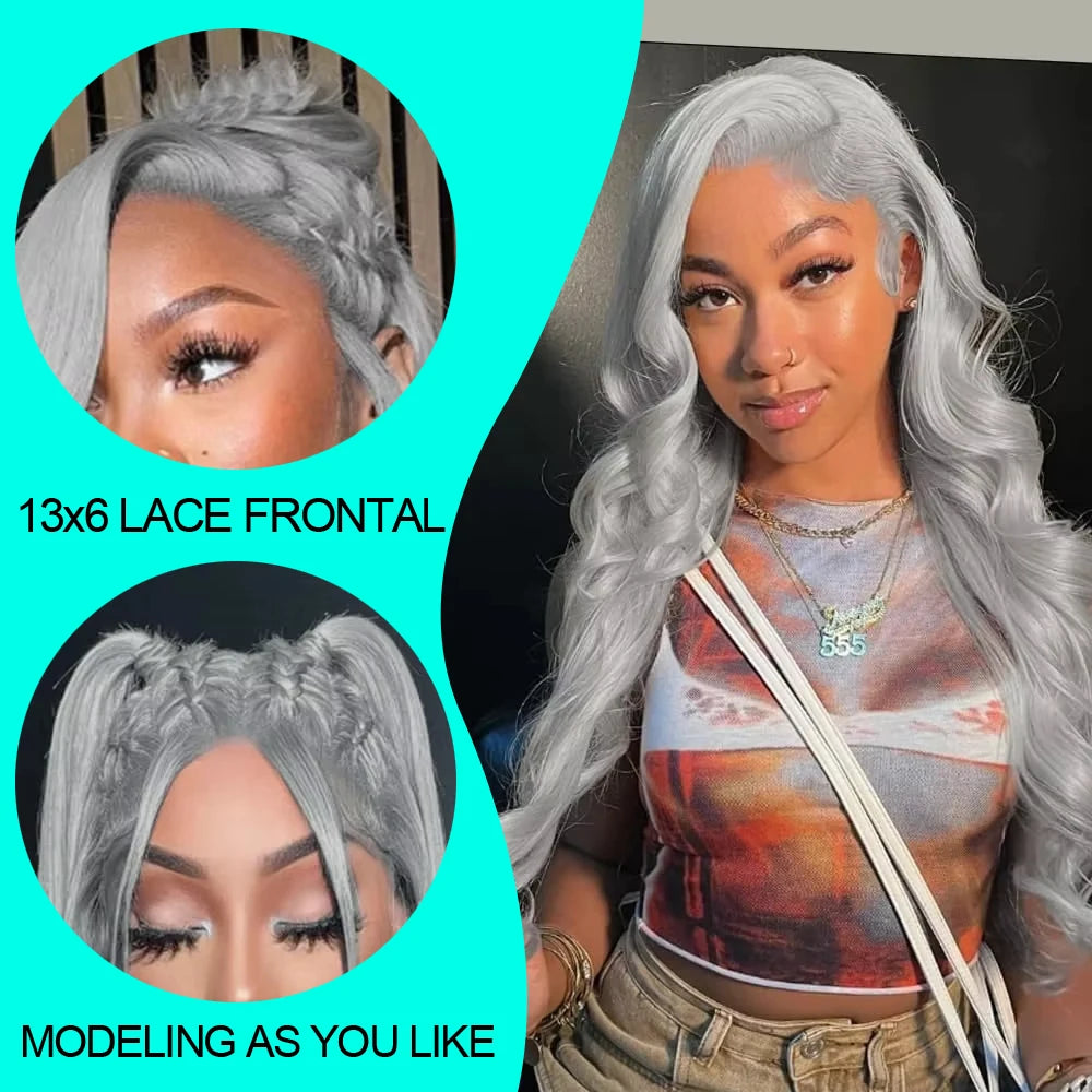 Silver Cosplay Deep Wave Wigs