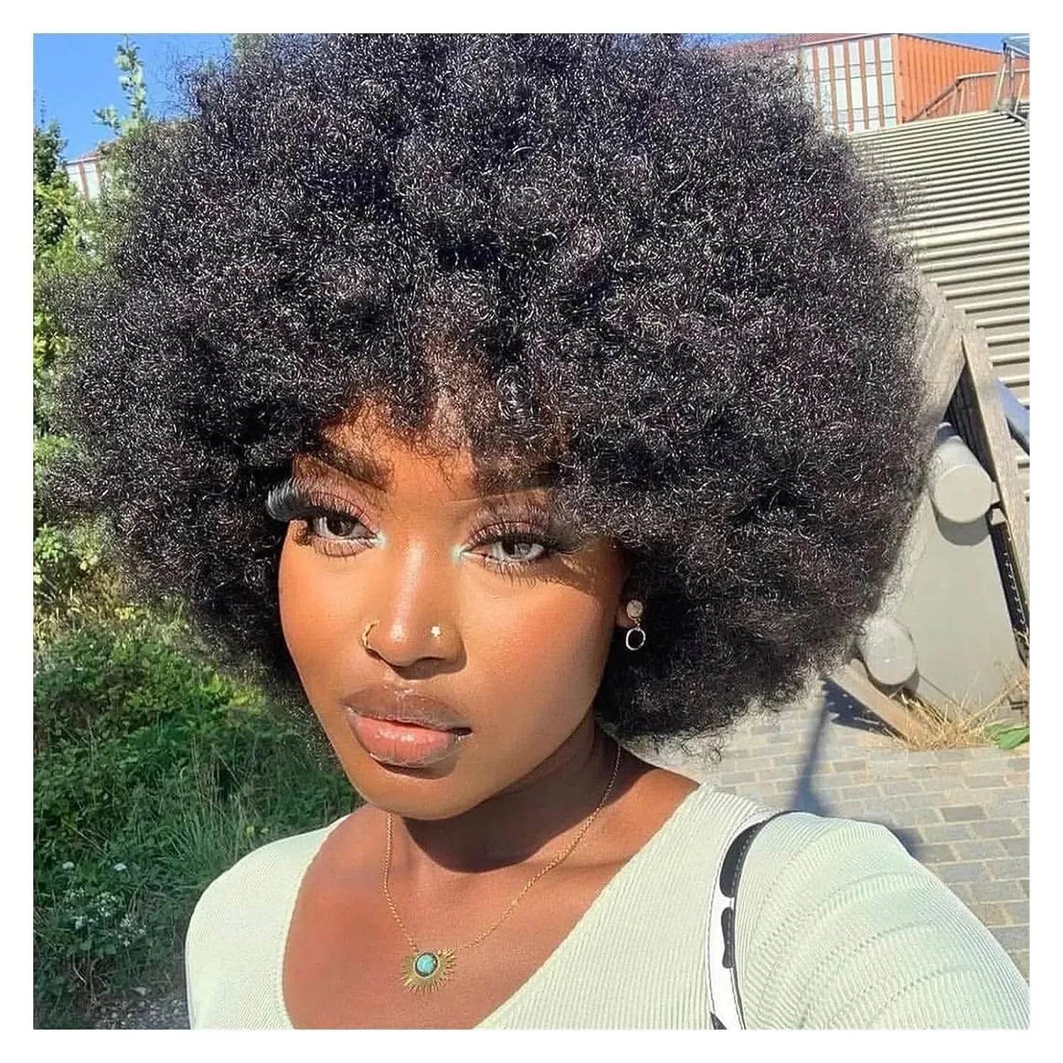 Glueless Afro Kinky Curly Wig