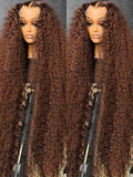 Deep Curly Chocolate Water Wave Wig