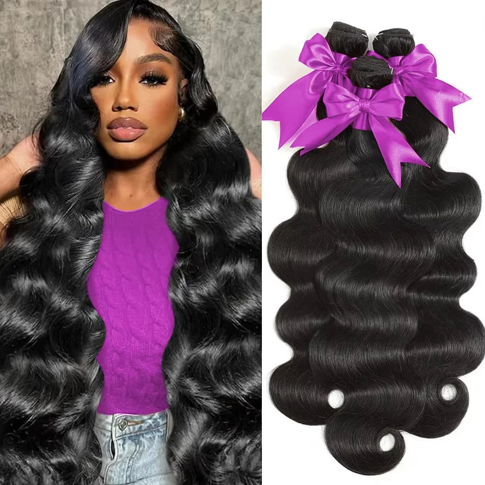 Body Wave Brazilian Virgin Double Bundles