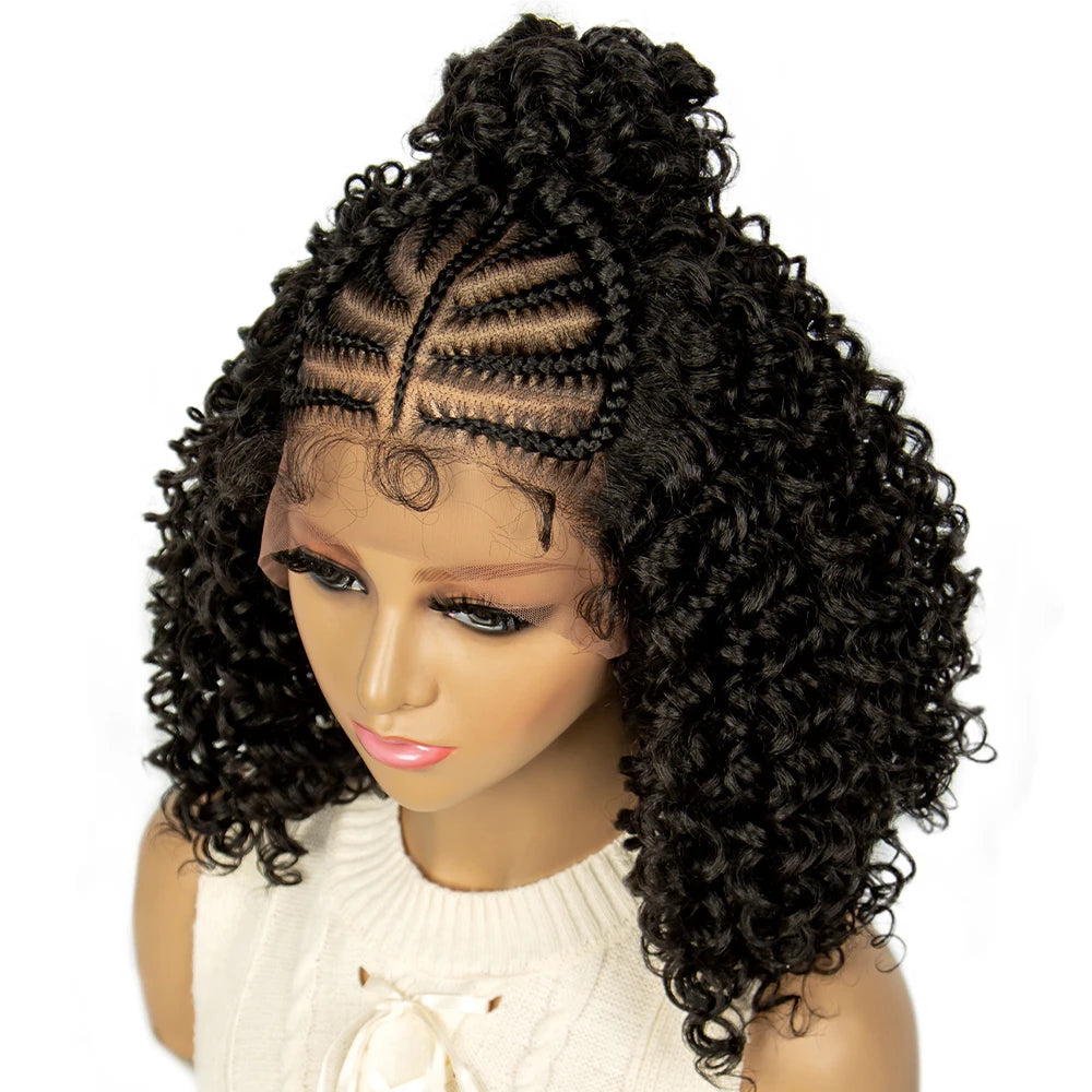 Braided Afro Kinky Curly Hair Wig