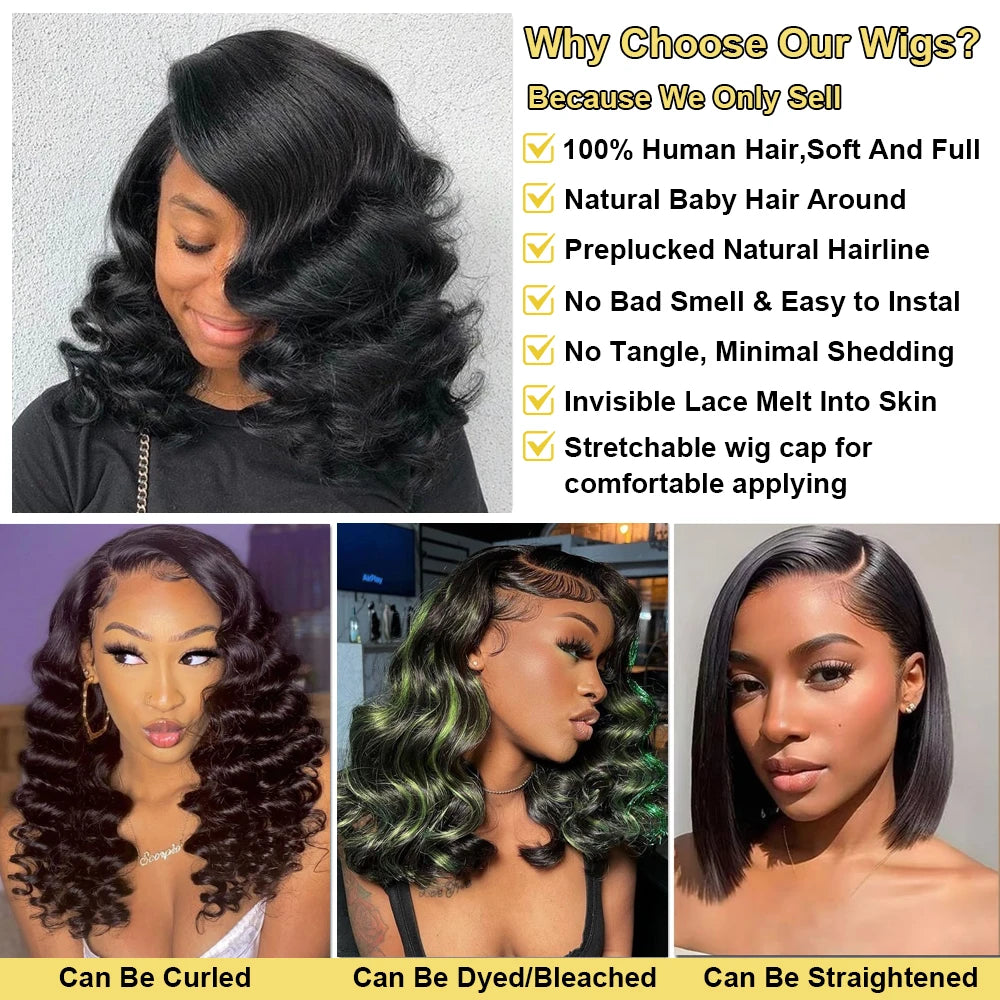 Loose Deep Wave Bob Wigs
