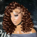 Brown Short Bob Loose Deep Wave Wigs
