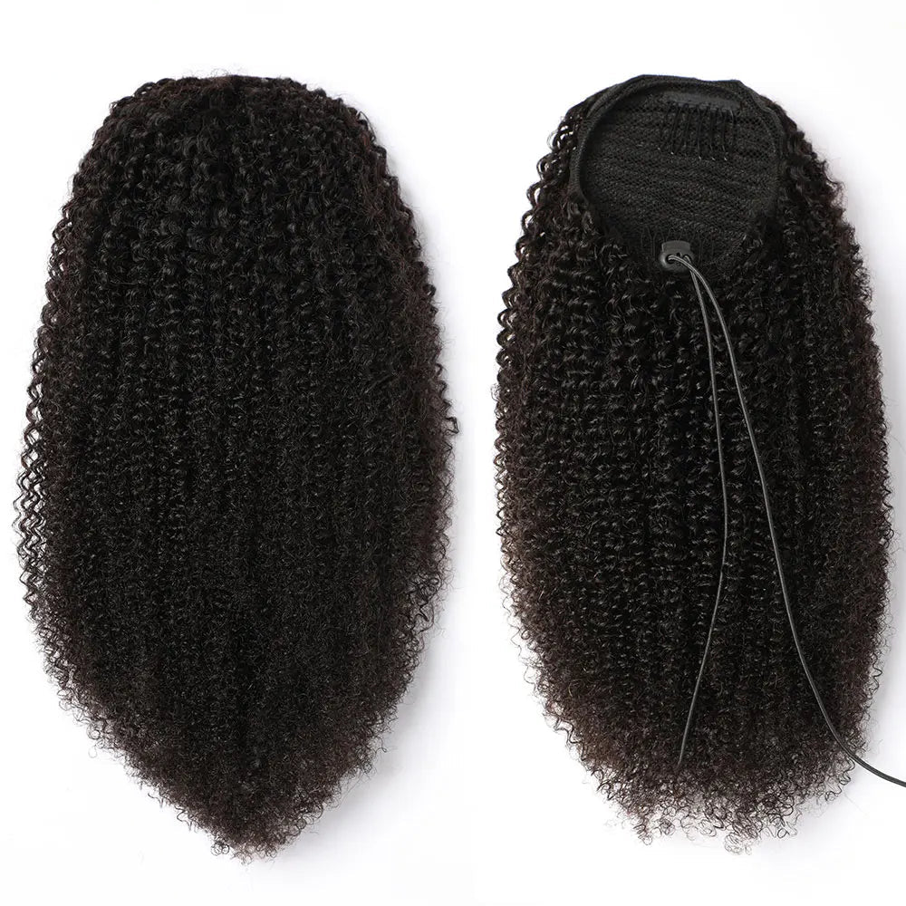 Kinky Curly 4B/4C Remy Human Hair Ponytail