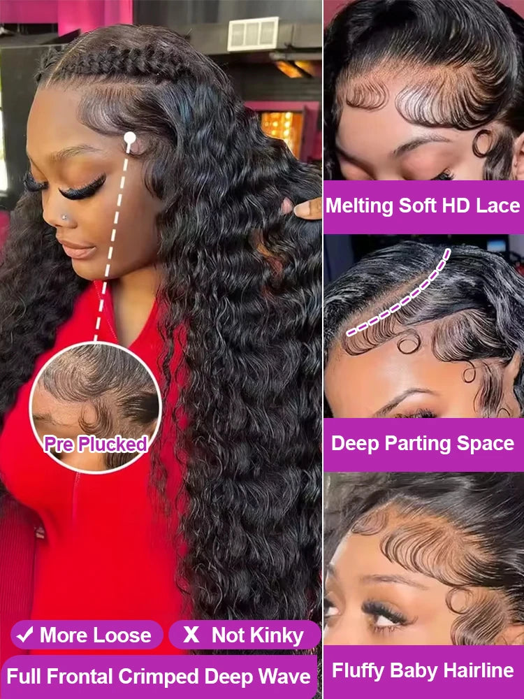 High Density Curly Water Wave Wigs